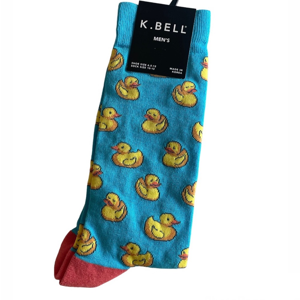 New…. In package K. Bell Rubber Ducky Socks